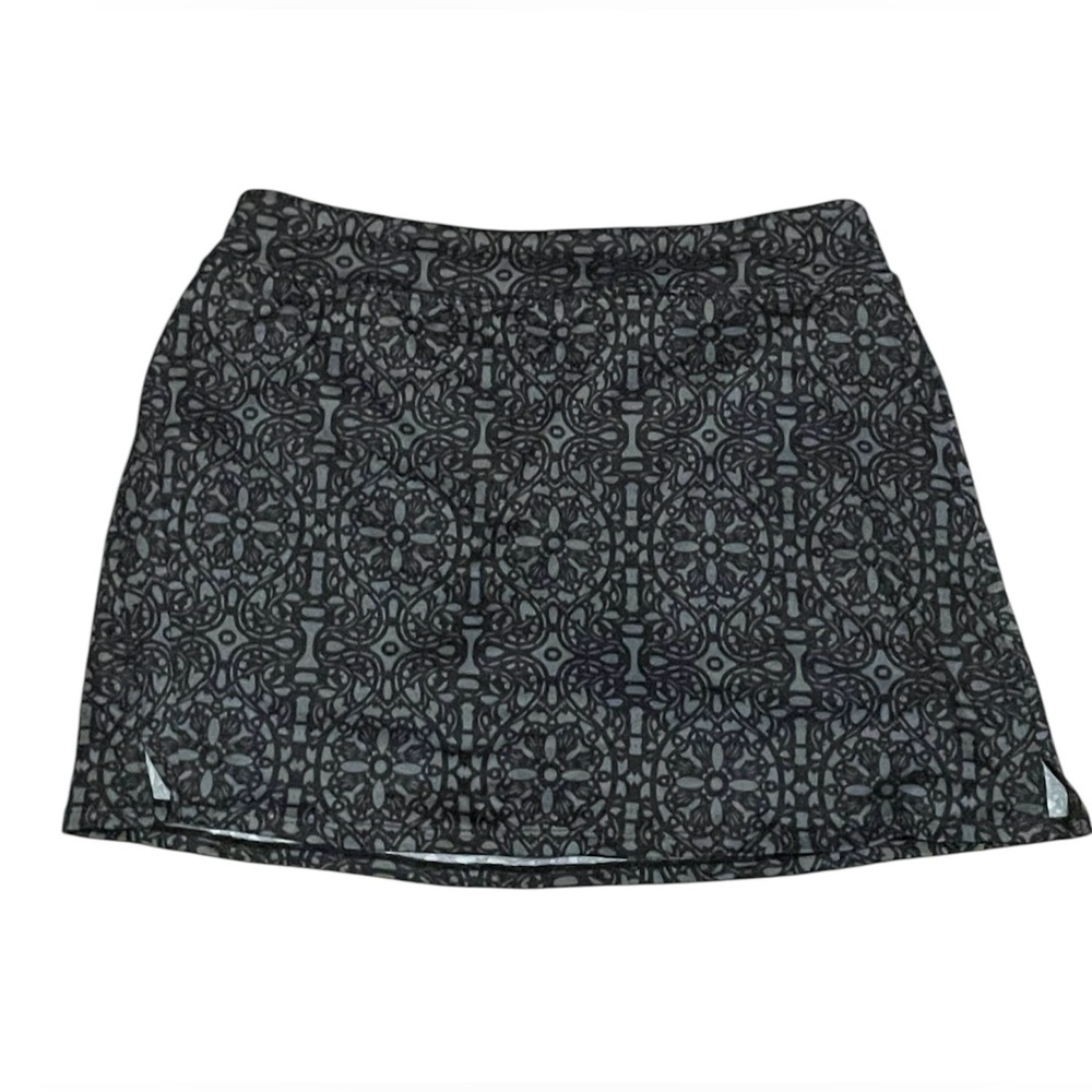 SK13 Tranquillity Size M Patterned Black & Gray Skirt Skort